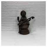 Brass Statue of Hindu Goddess Saraswati