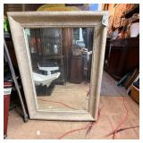 Rectangular Mirror With Textured Frame