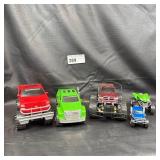 Six Toy Trucks and ATVs