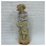 Porcelain Figurine of Lady Holding Fan
