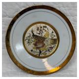 Art of Chokin Plate With Peacocks