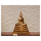 Gold-Toned Seated Buddha Statue