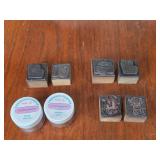 Stamp Blocks with Embossing Powders