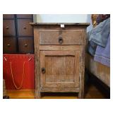 Two Rustic Wooden Side Table With Storage