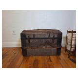 Wooden Dome-Top Steamer Trunk