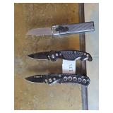 Three Folding Knives