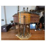 Model Wooden Water Tower on Base