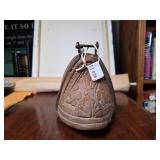 Carved Wooden Stirrup with Metal Fitting