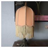 Vintage Table Lamp With Fabric Shade