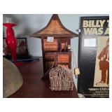 Wooden Miniature Houses with Thatched Roofs