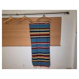 Woven Striped Textile With Fringe