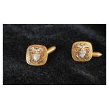 10K Gold Shield and Eagle Cufflinks