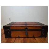 Wood and Metal Storage Trunk