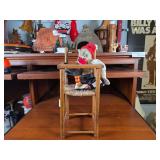 Small Wooden Chair with Clown Doll