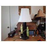 Black and Green Ceramic Table Lamp