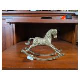 Brass Rocking Horse Figurine