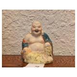 Porcelain Laughing Buddha Figurine