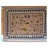 Hmong Story Cloth with Folk Tale Scene