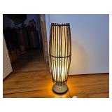 Wood and Fabric Floor Lamp