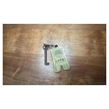 Brass Tag With Key and Ruler
