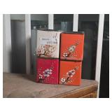 Four Square Floral Vases