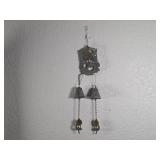 Metal Hanging Wind Chime With Floral Motif