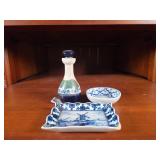 Blue and White Ceramic Miniatures Set