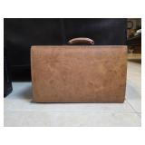 Brown Leather Briefcase with Handle