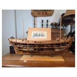 Wooden Model of HMS Bounty Ship