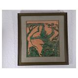 Vintage Thai Temple Rubbing of Ramakien