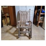 Wooden Slat Rocking Chair