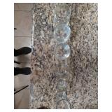 Six Clear Drinking Glasses