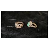 Two Sterling Silver Rings with Details