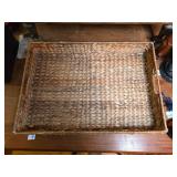 Rectangular Woven Basket With Handles