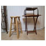 Stool, Folding Table, and Step Stool