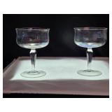Elegant Transparent Vintage Champagne Coupes Set
