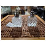 F.B. Rogers Crystal Cut Glass Salt & Pepper