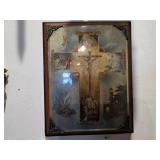 Vintage The Living Cross 'foil art' by Vincent