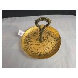 Gold - Colored Metal Handled Tray