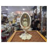 Religious Porcelain Egg w/ Angel Figure