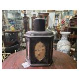 19c. Chinese Bronze Tea Caddy Flask