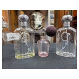 Three Glass Perfume Bottles