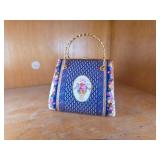 Vintage Porcelain purse trinket box ( French