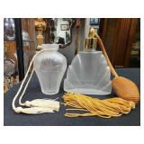 Frosted Glass & Gold - Tone Perfume Bottles