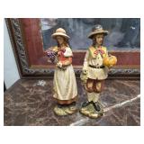 Thanksgiving Figurines Pilgrim Couple Statue