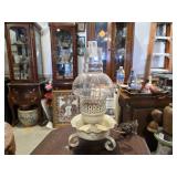 Electric Glass Hurricane Table lamp