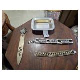 Male SS Bracelet, Female Rhinestone Bracelet & SS