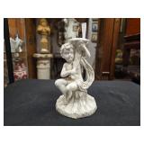 Cherub Figurine Candle Holder - Glossy Finish