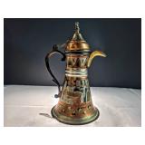Decorative Metal Coffee Pot - Painted Exterior