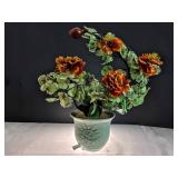 Artificial Floral Arrangement in Ceramic Pot
